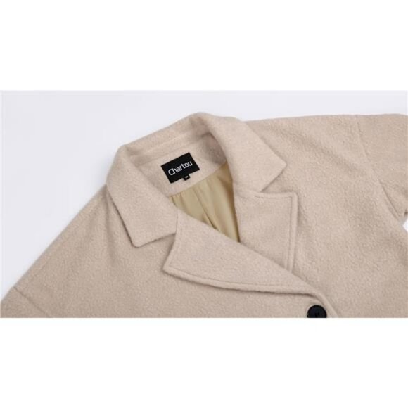 Women Oversized Long Winter Coats Warm Khaki - Picture 2 of 5